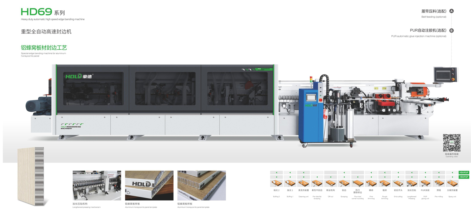 HD69 series automatic high speed edge sealing machine