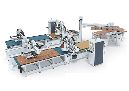 Flexible intelligent cutting multi-machine connection